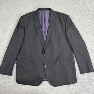 Jack Victor Select Ned CT Blazer Men 56L Black 2 Button Double Vented Sport Coat